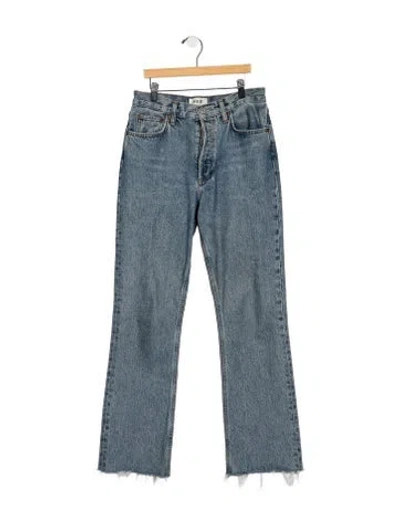 Pre-owned Agolde High-rise Flared Jeans In Blue