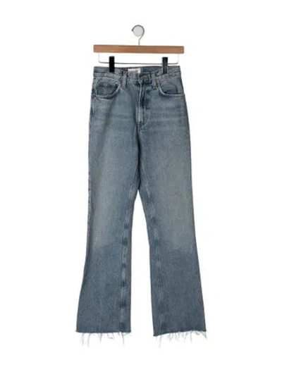 Pre-owned Agolde High-rise Flared Jeans In Blue