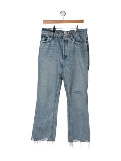 Pre-owned Agolde High-rise Flared Jeans In Blue