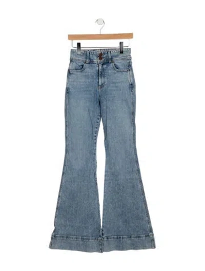 Pre-owned Agolde High-rise Flared Jeans In Blue