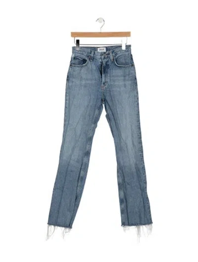 Pre-owned Agolde High-rise Flared Jeans In Blue