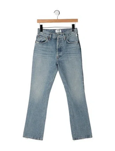 Pre-owned Agolde High-rise Flared Jeans In Blue