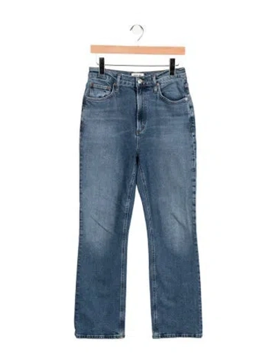 Pre-owned Agolde High-rise Flared Jeans In Blue