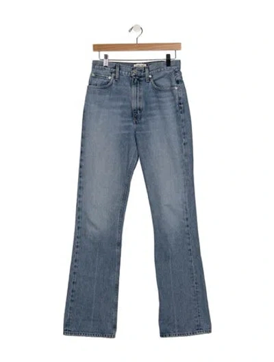 Pre-owned Agolde High-rise Flared Jeans In Blue