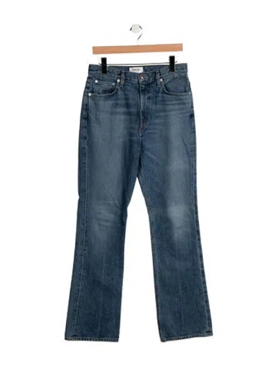 Pre-owned Agolde High-rise Flared Jeans In Blue