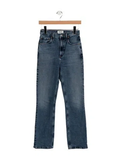 Pre-owned Agolde High-rise Flared Jeans In Blue