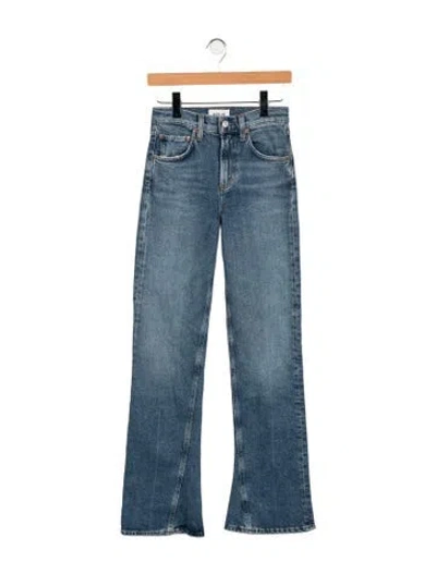 Pre-owned Agolde High-rise Flared Jeans In Blue