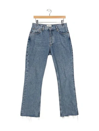 Pre-owned Agolde High-rise Flared Jeans In Blue