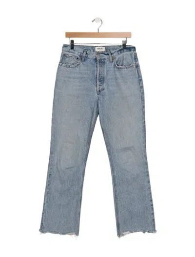 Pre-owned Agolde High-rise Flared Jeans In Blue