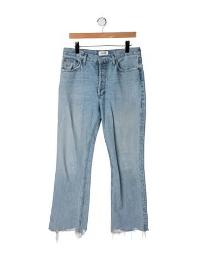 Pre-owned Agolde High-rise Flared Jeans In Blue