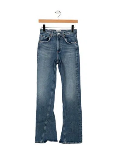 Pre-owned Agolde High-rise Flared Jeans In Blue