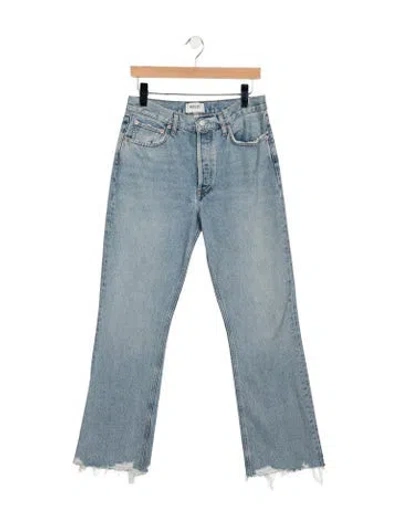 Pre-owned Agolde High-rise Flared Jeans In Blue