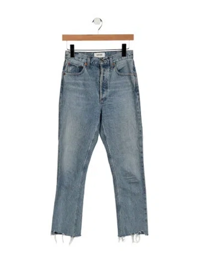 Pre-owned Agolde High-rise Flared Jeans In Blue