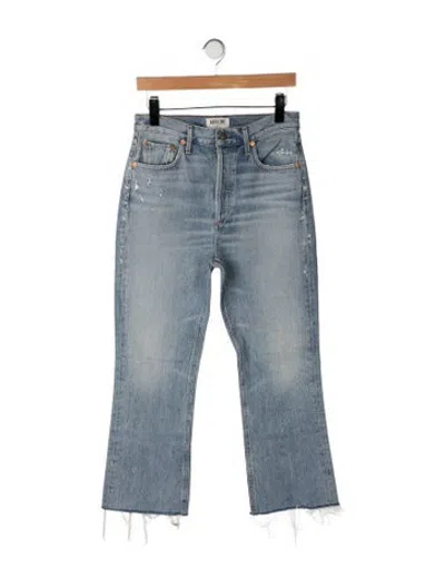 Pre-owned Agolde High-rise Flared Jeans In Blue
