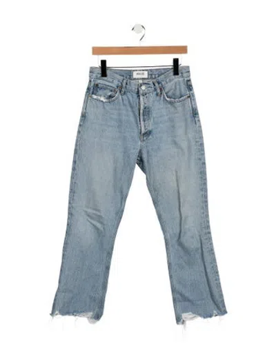 Pre-owned Agolde High-rise Flared Jeans In Blue