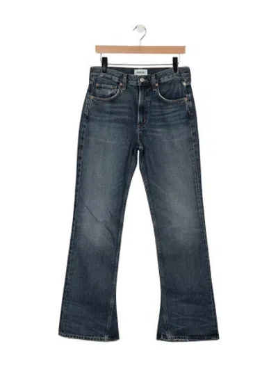 Pre-owned Agolde High-rise Flared Jeans In Blue