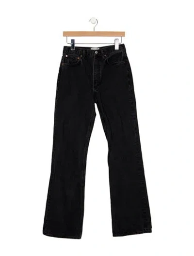 Pre-owned Agolde High-rise Flared Jeans In Gray