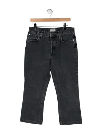 Pre-owned Agolde High-rise Flared Jeans In Grey