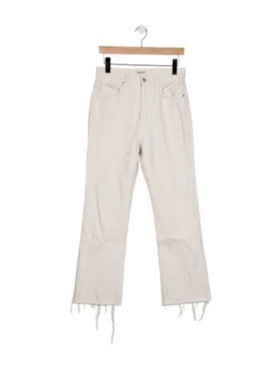 Pre-owned Agolde High-rise Flared Jeans In White