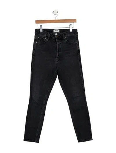Pre-owned Agolde High-rise Skinny Leg Jeans In Black