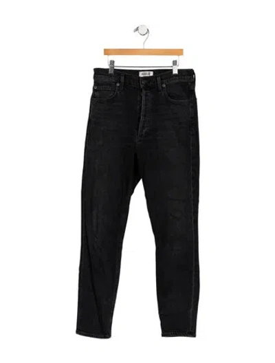 Pre-owned Agolde High-rise Skinny Leg Jeans In Black