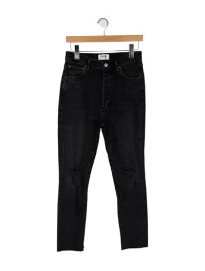 Pre-owned Agolde High-rise Skinny Leg Jeans In Black
