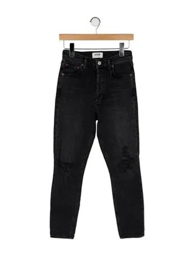 Pre-owned Agolde High-rise Skinny Leg Jeans In Black