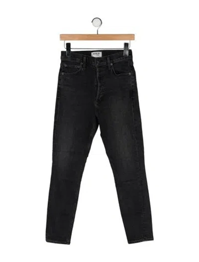 Pre-owned Agolde High-rise Skinny Leg Jeans In Black