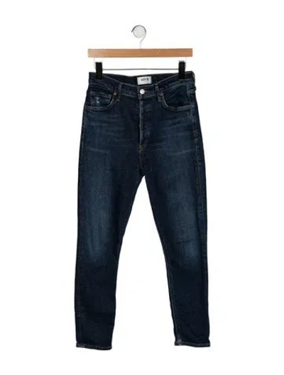 Pre-owned Agolde High-rise Skinny Leg Jeans In Black
