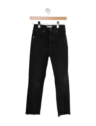 Pre-owned Agolde High-rise Skinny Leg Jeans In Black