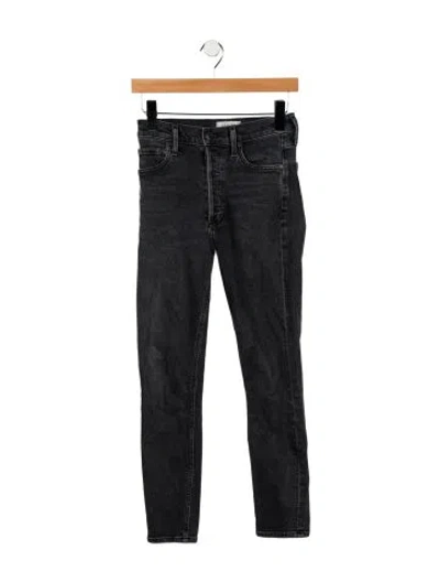 Pre-owned Agolde High-rise Skinny Leg Jeans In Black