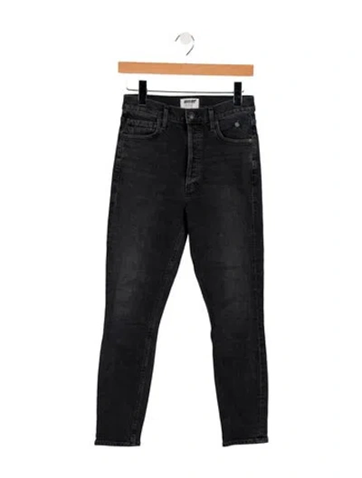 Pre-owned Agolde High-rise Skinny Leg Jeans In Black