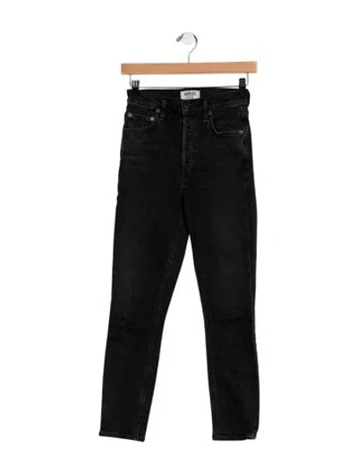 Pre-owned Agolde High-rise Skinny Leg Jeans In Black