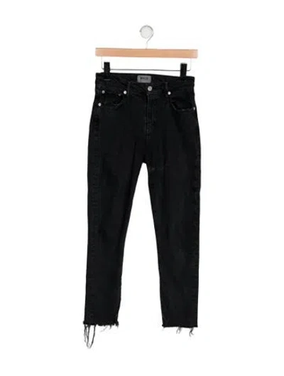 Pre-owned Agolde High-rise Skinny Leg Jeans In Black