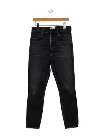 Pre-owned Agolde High-rise Skinny Leg Jeans In Black