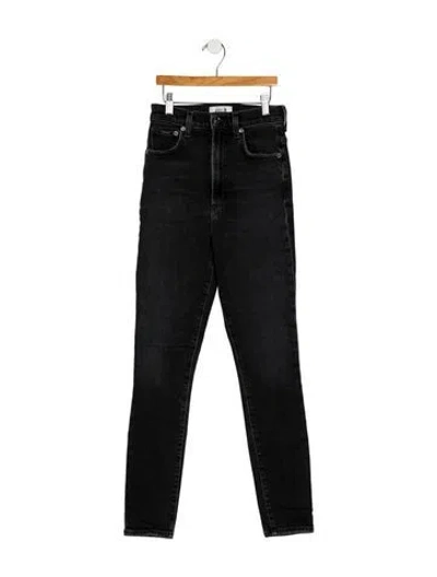Pre-owned Agolde High-rise Skinny Leg Jeans In Black