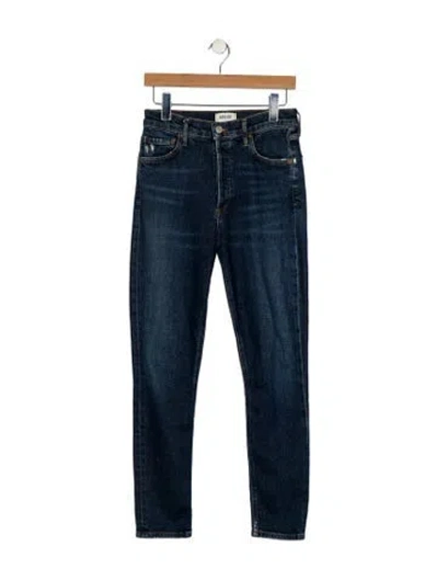 Pre-owned Agolde High-rise Skinny Leg Jeans In Black
