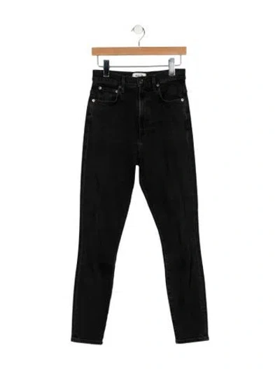 Pre-owned Agolde High-rise Skinny Leg Jeans In Black