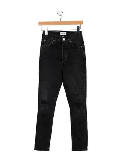 Pre-owned Agolde High-rise Skinny Leg Jeans In Black
