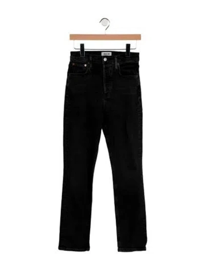 Pre-owned Agolde High-rise Skinny Leg Jeans In Black
