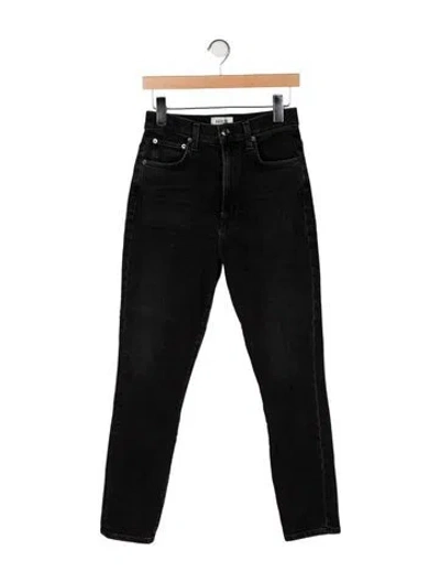 Pre-owned Agolde High-rise Skinny Leg Jeans In Black