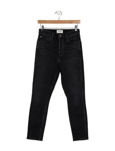 Pre-owned Agolde High-rise Skinny Leg Jeans In Black