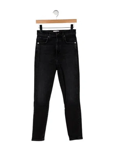 Pre-owned Agolde High-rise Skinny Leg Jeans In Black