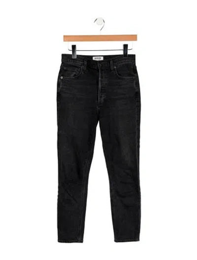 Pre-owned Agolde High-rise Skinny Leg Jeans In Black