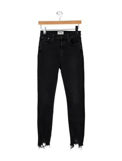 Pre-owned Agolde High-rise Skinny Leg Jeans In Black