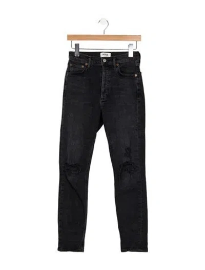 Pre-owned Agolde High-rise Skinny Leg Jeans In Black