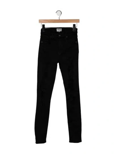 Pre-owned Agolde High-rise Skinny Leg Jeans In Black