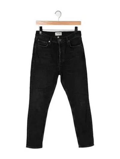 Pre-owned Agolde High-rise Skinny Leg Jeans In Black