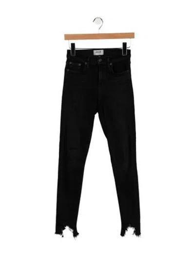 Pre-owned Agolde High-rise Skinny Leg Jeans In Black