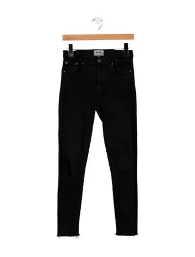 Pre-owned Agolde High-rise Skinny Leg Jeans In Black